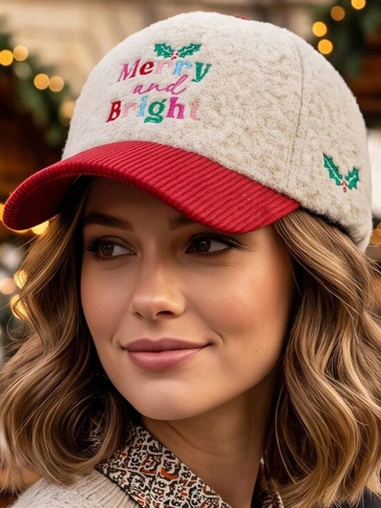 Accessories - Holiday Fuzzy Corduroy Baseball Caps
